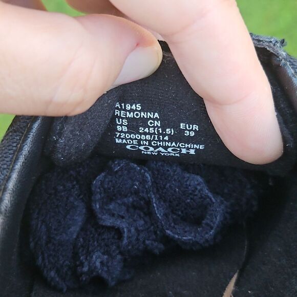 Coach Remonna Sneakers Black Signature Jacquard Size 8 - Picture 4 of 6